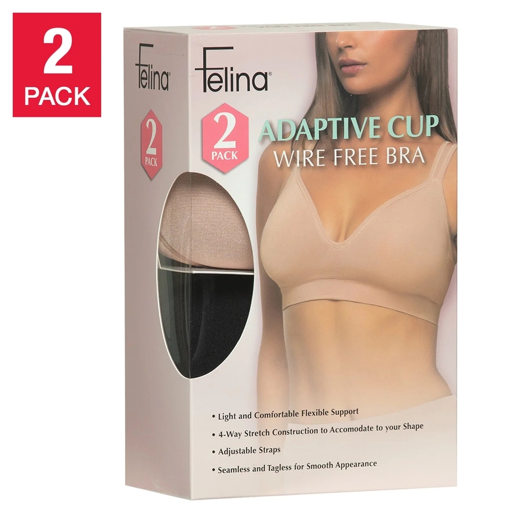 Felina‎ Adaptive Cup Wire Free Bra 2-Pack
